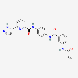 Структурная формула JH-X-119-01, CAS 2227368-54-7, формула C25H20N6O3