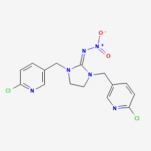 Структурная формула Imidacloprid Impurity 1, CAS 105828-41-9, формула C15H14N6O2Cl2