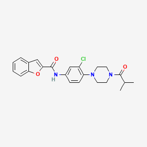 Структурная формула Rasarfin, CAS 674359-73-0, формула C23H24ClN3O3
