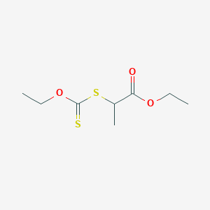 Структурная формула ethyl 2-ethoxycarbothioylsulfanylpropanoate, CAS 73232-07-2, формула C8H14O3S2
