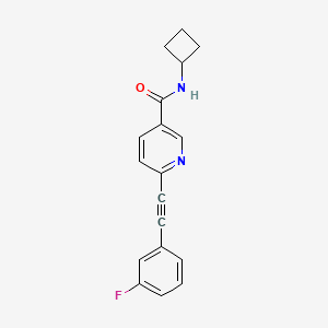 Структурная формула VU0360172, CAS 1310012-12-4, формула C18H15FN2O