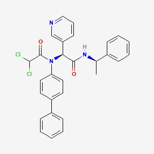 Структурная формула Jun9-62-2R (dichloroacetamide), формула C29H25Cl2N3O2