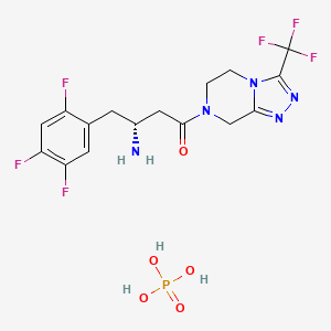 Структурная формула Sitagliptin phosphate, CAS 654671-78-0, формула C16H18F6N5O5P