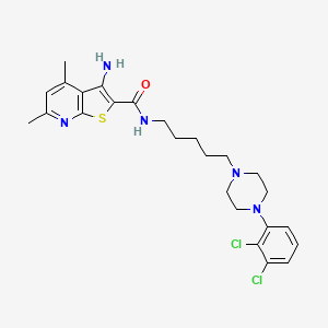 Структурная формула Dopamine D2 receptor agonist-2, CAS 1610591-93-9, формула C25H31Cl2N5Os