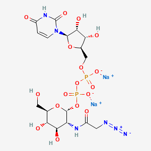 Структурная формула UDP-GlcNAz.2Na, CAS 1611490-64-2, формула C17H27N6NaO17P2