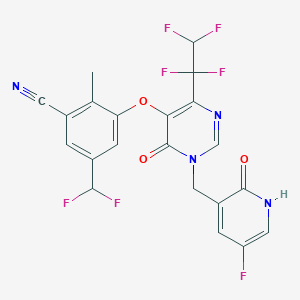 Структурная формула PYR01, CAS 2560576-15-8, формула C21H13F7N4O3