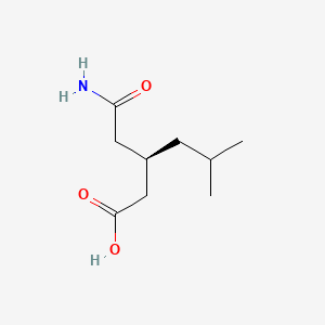 Структурная формула (R)-(-)-3-(Carbamoylmethyl)-5-methylhexanoic acid, CAS 181289-33-8, формула C9H17NO3