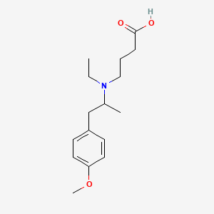 Структурная формула Mebeverine Acid, CAS 475203-77-1, формула C16H25NO3