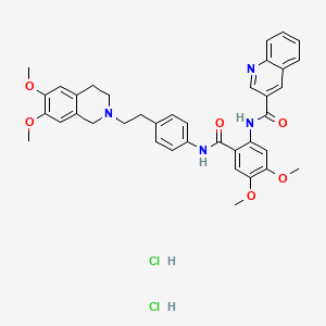 Структурная формула Tariquidar dihydrochloride, CAS 1992047-62-7, формула C38H40Cl2N4O6