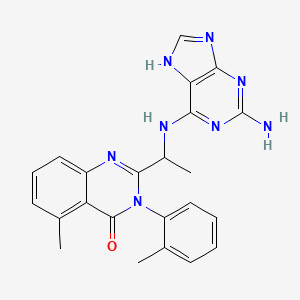 Структурная формула CAL-130 Racemate, CAS 474012-90-3, формула C23H22N8O