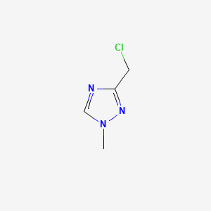 Структурная формула 3-(Chloromethyl)-1-methyl-1H-1,2,4-triazole, CAS 233278-54-1, формула C4H6N3Cl