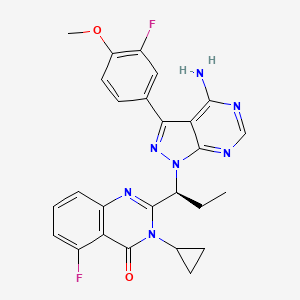 Структурная формула IHMT-PI3Kδ-372 S-isomer, CAS 2429889-61-0, формула C26H23F2N7O2