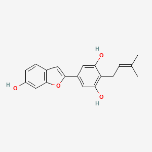 Структурная формула Moracin C, CAS 69120-06-5, формула C19H18O4