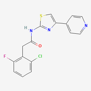Структурная формула WAY-658513, CAS 692870-25-0, формула C16H11N3OFScl