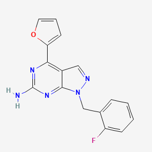 Структурная формула A2A receptor antagonist 1, CAS 443103-97-7, формула C16H12FN5O