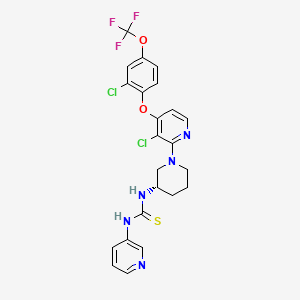 Структурная формула (S)-DO271, CAS 2301865-01-8, формула C23H20Cl2F3N5O2S
