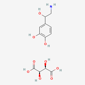Структурная формула Norepinephrine tartrate, CAS 3414-63-9, формула C8H11NO3.C4H6O6