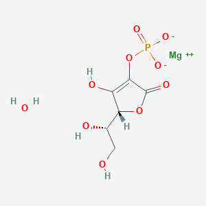 Структурная формула L-Ascorbic Acid Phospate Magnesium Salt Hydrate, CAS 1713265-25-8, формула C6H9MgO10P