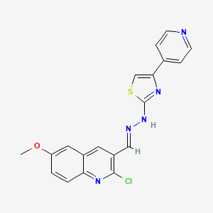 Структурная формула Antibacterial agent 133, формула C19H14ClN5Os