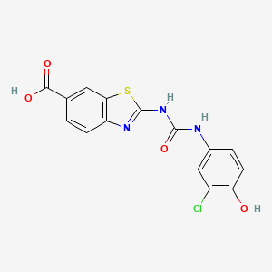 Структурная формула 17β-HSD10-IN-2, CAS 2316765-79-2, формула C15H10ClN3O4S
