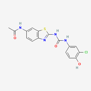 Структурная формула 17β-HSD10-IN-1, CAS 2316765-78-1, формула C16H13ClN4O3S