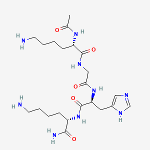 Структурная формула Acetyl tetrapeptide-3, CAS 827306-88-7, формула C22H39N9O5