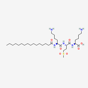 Структурная формула Palmitoyl tripeptide-38, CAS 1447824-23-8, формула C33H65N5O7S