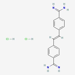 Структурная формула Stilbamidine dihydrochloride, CAS 6935-63-3, формула C16H16N4.2[HCl]
