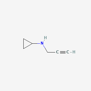 Структурная формула Cyclopropyl-prop-2-ynyl-amine, CAS 49565-47-1, формула C6NH9