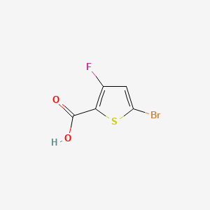 Структурная формула 5-bromo-3-fluorothiophene-2-carboxylic acid, CAS 1432060-81-5, формула C5H2BrFO2S