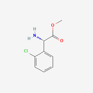 Структурная формула (S)-(+)-2-Chlorophenylglycine Methyl Ester Tartrate Salt, CAS 141109-15-1, формула C9H10NO2Cl
