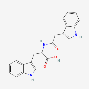 Структурная формула Indole-3-acetyl-L-tryptophan, CAS 57105-53-0, формула C21H19N3O3