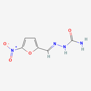 Структурная формула (E)-2-((5-nitrofuran-2-yl)methylene)hydrazine-1-carboxamide, CAS 112574-44-4, формула C6H6N4O4