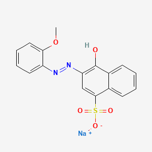 Структурная формула Acid Red 4, CAS 5858-39-9, формула C17H13N2NaO5S