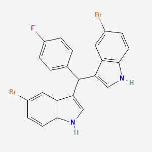 Структурная формула Topoisomerase I inhibitor 9, CAS 1228150-86-4, формула C23H15Br2FN2