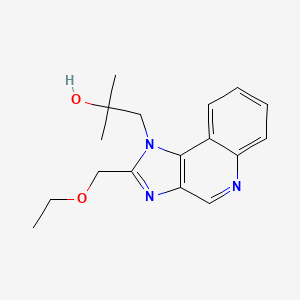 Структурная формула α,α-dimethyl-2-ethoxymethyl-1H-imidazo[4,5-c]quinoline-1-ethanol, CAS 144875-99-0