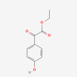 Структурная формула Ethyl 2-(4-hydroxyphenyl)-2-oxoacetate, CAS 70080-54-5, формула C10H10O4