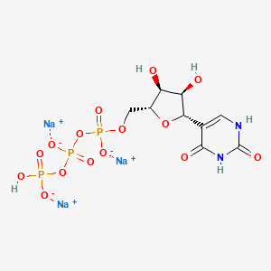 Структурная формула Pseudouridine 5'-triphosphate trisodium, формула C9H12N2Na3O15P3