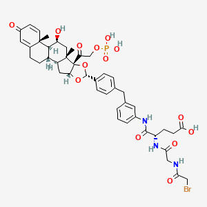 Структурная формула Glucocorticoid receptor agonist-1 phosphate Gly-Glu-Br, CAS 2344809-82-9, формула C44H51BrN3O14P