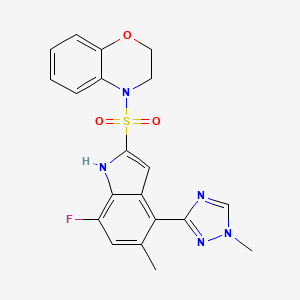 Структурная формула SARM1-IN-3, CAS 3046146-15-7, формула C20H18FN5O3S