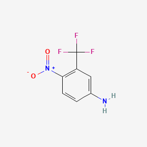 Структурная формула 4-Nitro-3-(trifluoromethyl)aniline, CAS 393-11-3, формула C7H5F3N2O2
