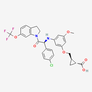 Структурная формула DENV-IN-2, CAS 2253675-62-4, формула C29H26ClF3N2O6