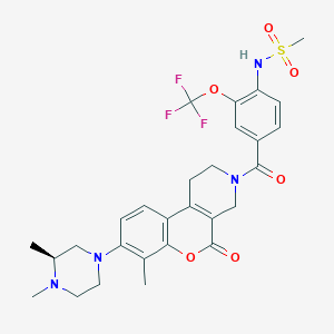 Структурная формула DS18561882, CAS 2227149-22-4, формула C28H31F3N4O6S
