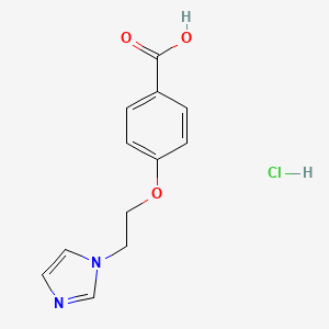Структурная формула Dazoxiben hydrochloride, CAS 74226-22-5, формула C12H13ClN2O3