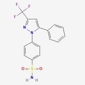 Структурная формула Desmethyl Celecoxib, CAS 170569-87-6, формула C16H12F3N3O2S