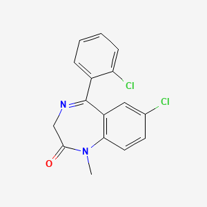 Структурная формула Diclazepam, CAS 2894-68-0, формула C16H12Cl2N2O