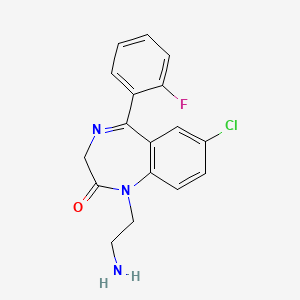Структурная формула Didesethyl flurazepam, CAS 21808-55-9, формула C17H15ClFN3O