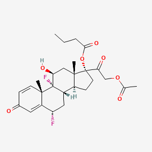 Структурная формула Difluprednate, CAS 23674-86-4, формула C27H34F2O7