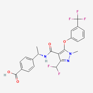 Структурная формула E-7046, CAS 1369489-71-3, формула C22H18F5N3O4