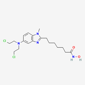 Структурная формула Tinostamustine(EDO-S101), CAS 1236199-60-2, формула C19H28Cl2N4O2